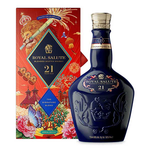 皇家禮炮21年獅耀璀璨年節限定版調和威士忌禮盒700ml