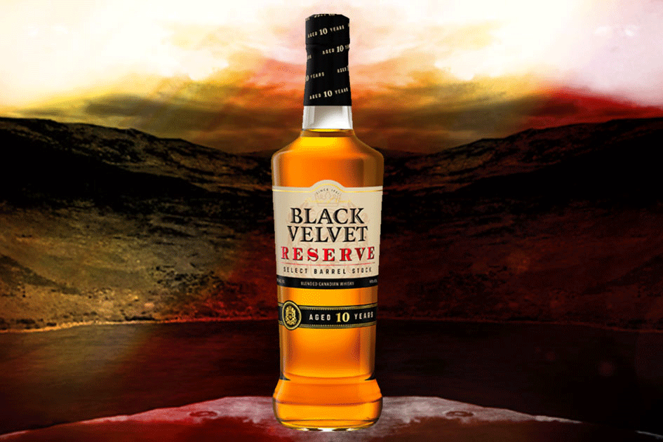 黑美人black velvet-10年調和威士忌1000ml
