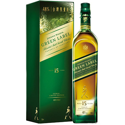 約翰走路綠牌15年48度台灣限定版調和純麥威士忌700ml 酒條通洋酒全台最大連鎖專賣店 全台地區買酒最便宜